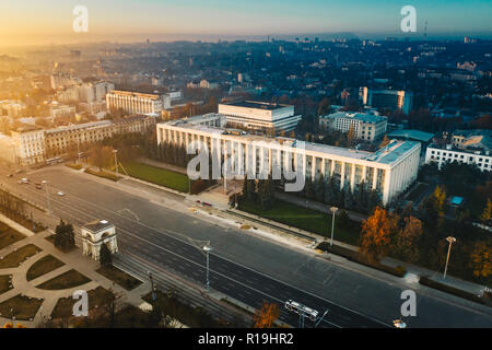 Moldova Republic Goverment House in the city center Stock Photo