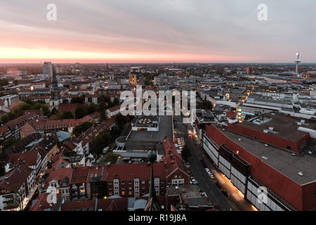 View over Hannover Sunset Stock Photo