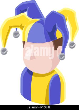 Jester Joker Man Avatar People Icon Stock Vector