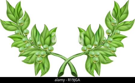 Olive Branch Wreath Stock Vector