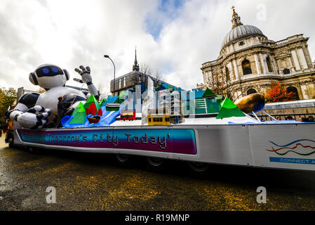 The Hong Kong Economic and Trade Office, London is the official representation of the Hong Kong Government in the UK. Lord Mayor's Show float 2018 Stock Photo