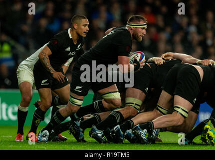 Twickenham, London, UK. 10th November 2018.  New Zealand's Kieran Read  during the Quilter Rugby Union International between England and New Zealand at Twickenham Stadium. Credit:Paul Harding/Alamy Live News  Editorial Use Only