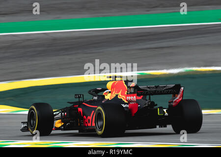 Sao Paulo, Brazil. 10th Nov, 2018. GRANDE PRÊMIO DO BRASIL DE F'RMULA 1 2018 - Daniel RICCIARDO, AUS, RedBull Racing, during the Brazilian Grand Prix of Formula 1 2018 held at the Autodromo de Interlagos in São Paulo, SP. (Photo: Victor Eleutério/Fotoarena) Credit: Foto Arena LTDA/Alamy Live News Stock Photo