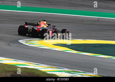 Sao Paulo, Brazil. 10th Nov, 2018. GRANDE PRÊMIO DO BRASIL DE F'RMULA 1 2018 - Daniel RICCIARDO, AUS, RedBull Racing, during the Brazilian Grand Prix of Formula 1 2018 held at the Autodromo de Interlagos in São Paulo, SP. (Photo: Victor Eleutério/Fotoarena) Credit: Foto Arena LTDA/Alamy Live News Stock Photo