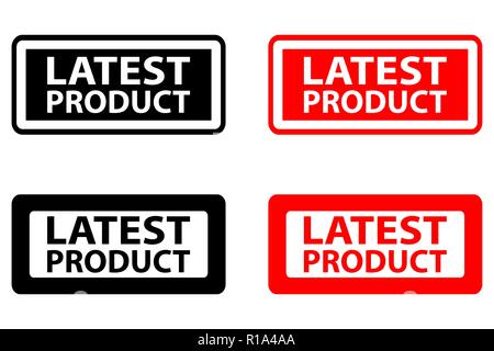 Latest produc - rubber stamp - vector - black and red Stock Vector
