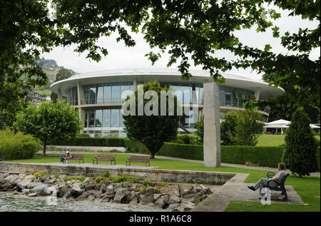 Switzerland: The Atrium at the Headquarter of Nestlé Food Multi Company in Vevey. Stock Photo