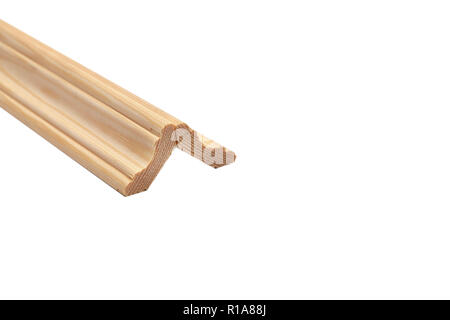 Different wooden plinth. Industrial sample, isolated on white Stock Photo
