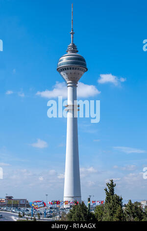 The highest TV tower in Istanbul. Construction commenced in 1998 and finished in 2008 Stock Photo