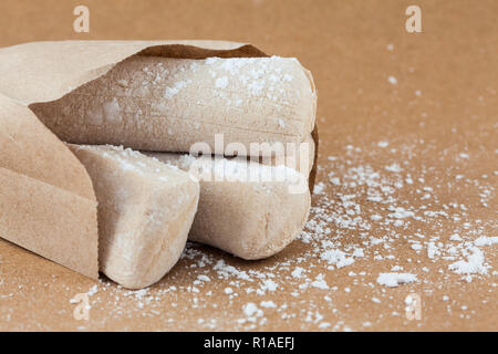 Traditional Colombian sweet called white cow leg jelly in spanish gelatina de pata de vaca Stock Photo