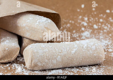 Traditional Colombian sweet called white cow leg jelly in spanish gelatina de pata de vaca Stock Photo