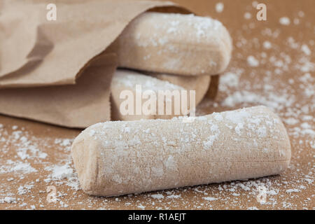 Traditional Colombian sweet called white cow leg jelly in spanish gelatina de pata de vaca Stock Photo