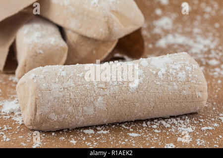 Traditional Colombian sweet called white cow leg jelly in spanish gelatina de pata de vaca Stock Photo