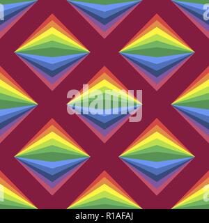 Simple background with bright rainbow rombs. Vector Illustration. Stock Vector