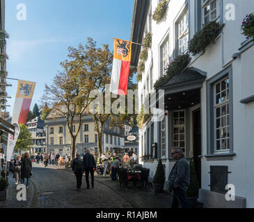 Picturesque buildings in the historic center of Monschau, Aachen, Germany Stock Photo