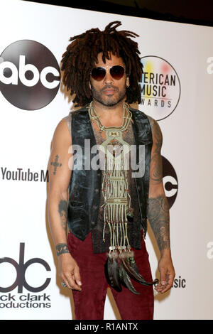 2018 American Music Awards Press Room at the Microsoft Theater on October 9, 2018 in Los Angeles, CA  Featuring: Lenny Kravitz Where: Los Angeles, California, United States When: 10 Oct 2018 Credit: Nicky Nelson/WENN.com Stock Photo