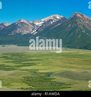 centennial mountains above red rock creek valley near red rock pass east of lakeview, montana Stock Photo