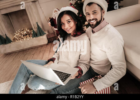 Happy young people posing on camera Stock Photo