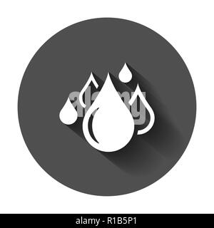 Water Drop Icon In Flat Style Raindrop Vector Illustration On White  Isolated Background Droplet Water Blob Business Concept Stock Illustration  - Download Image Now - iStock