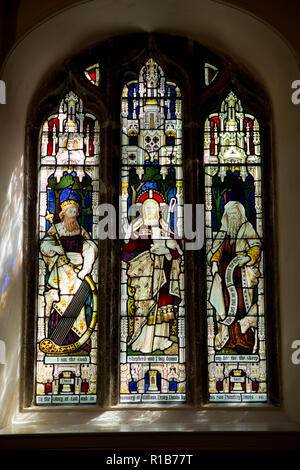 Stained Glass Tracery Window In Gothic Church Near Kylemore Abbey In Connemara County Galway Ireland Stock Photo Alamy