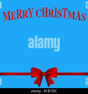 Christmas card with a red bow vector Stock Vector