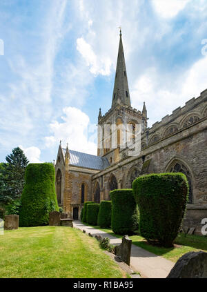 Holy Trinity Church, Straford Upon Avon, UK. The chuch which is home to Shakespeare's grave. Stock Photo