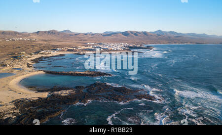 aerial view of the El Cotillo coast, fuerteventura  canary islands spain Stock Photo