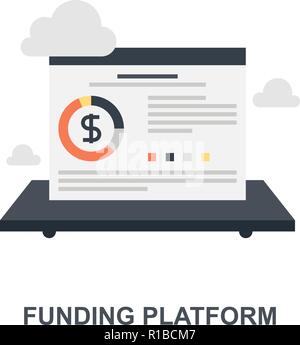 Funding Platform icon concept Stock Vector