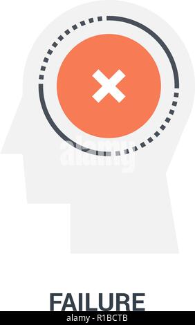 failure icon concept Stock Vector