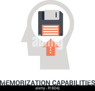 memorization capabilities icon concept Stock Vector