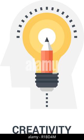 Person Thinking, Concept of Idea, Creativity and Inspiration, Vector ...
