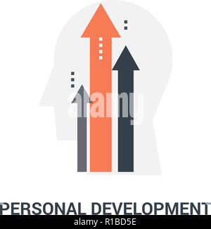 personal development icon concept Stock Vector