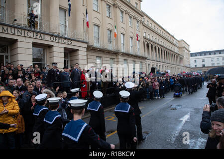 Cheltenham, UK. 11th Nov, 2018. Cadets marching Credit: Victor Storublev/Alamy Live News Stock Photo