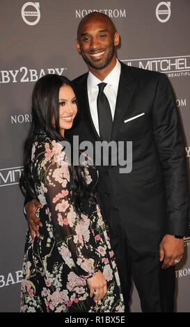 Kobe Bryant and Vanessa Laine Bryant at the 2018 Baby2Baby Gala ...