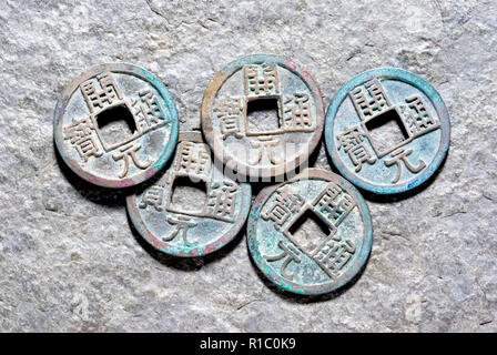 Tang Dynasty Coins Stock Photo
