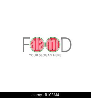 Watermelon icon template.Logotype sign,vector illustration Stock Vector