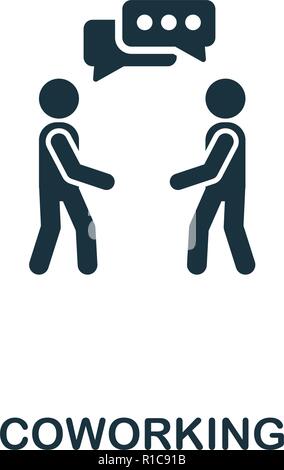 Coworking icon. Premium style design from startup icon collection. UI and UX. Pixel perfect Coworking icon for web design, apps, software, print usage. Stock Vector