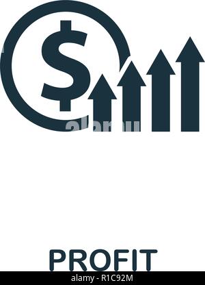 Profit icon. Premium style design from startup icon collection. UI and UX. Pixel perfect Profit icon for web design, apps, software, print usage. Stock Vector