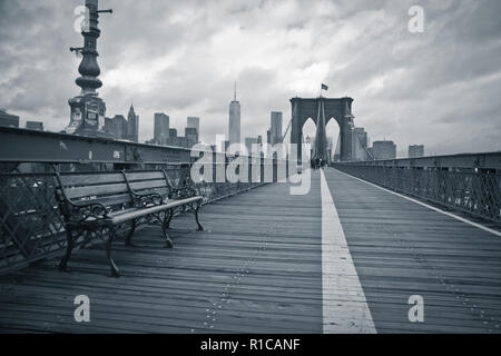 Brooklyn Bridge - Welcome to New York City. This is NYC Stock Photo