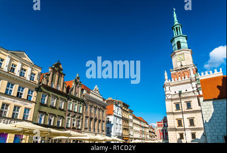 Town Hall on the Old Market Square in Poznan, Poland Stock Photo