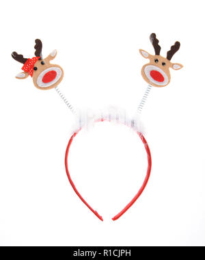 Christmas hair accessory for kids isolated on white background Stock Photo