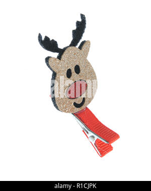 Christmas hair accessory for kids isolated on white background Stock Photo