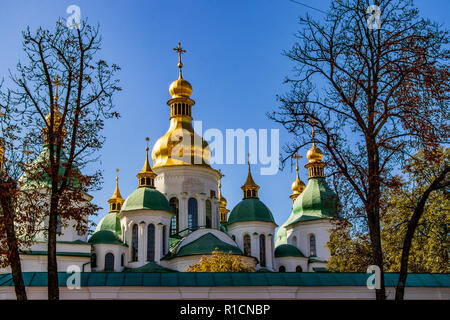 Cathedral of Sophia square in Kiev Kiev, Ukraine 06.11.2018 Stock Photo