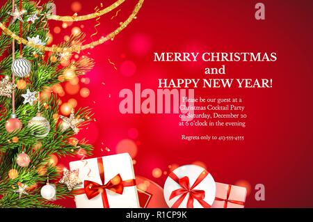 Red bright card Stock Vector