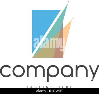 Air travel vector logo image Stock Vector