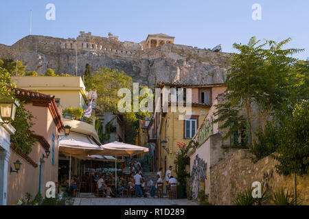 View to the Acropolis, Athens Greece Stock Photo