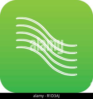 Postal lines icon green vector Stock Vector