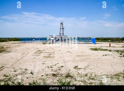 Oil well. The equipment and technologies on oil fields Stock Photo