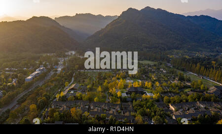 Six Senses, Qing Cheng Mountain Spa Resort,  Chengdu, Sichuan, China Stock Photo