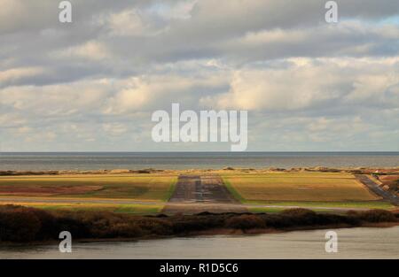 UK Walney Island. View towards Walney Airport. Walney Island Cumbria UK. Stock Photo