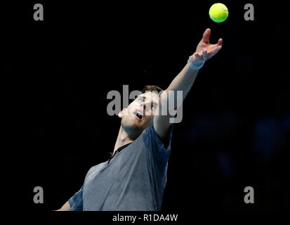 London, UK. 11th November 2018, O2 Arena, London, England; Nitto ATP Tennis Finals; Credit: Action Plus Sports Images/Alamy Live News Stock Photo